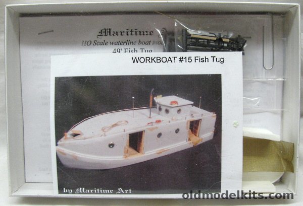 Maritime Art HO 49' Fish Tug Workboat - HO Scale, 15 plastic model kit